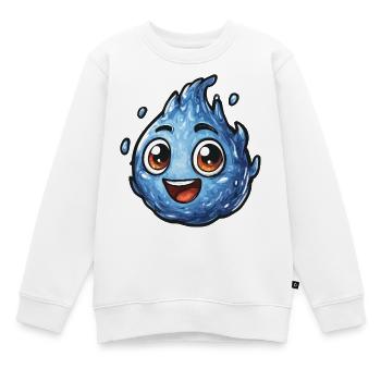 Kawaii Wassertropfen Smile - Kinder Premium Organic Sweatshirt - Weiß - Vorne - AI Model Kid Male (0cm)