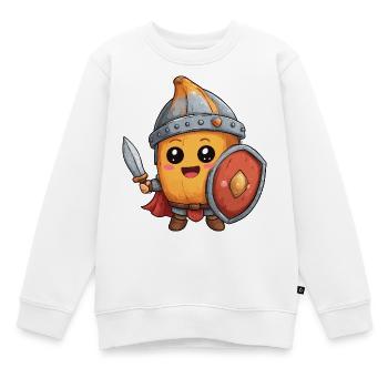Bananenritter mit Schild und Schwert - Kinder Premium Organic Sweatshirt - Weiß - Vorne - AI Model Kid Male (0cm)