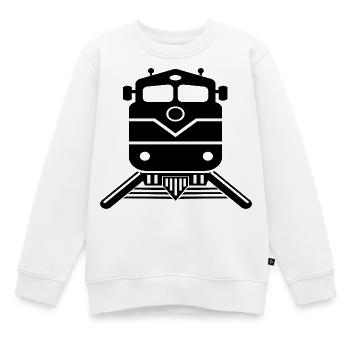 Train driver design - Kids Premium Organic Sweatshirt - white - Front - AI Model Kid Male (0cm)