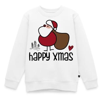 Schlichter Weihnachts-Santa mit Sack - Kinder Premium Organic Sweatshirt - Weiß - Vorne - AI Model Kid Male (0cm)