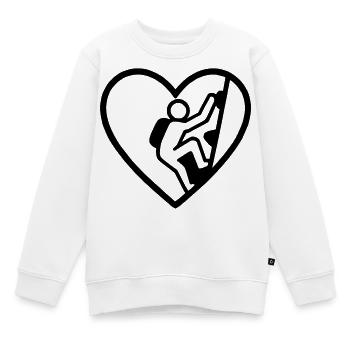 Herzklettern – Vertikale Leidenschaft - Kinder Premium Organic Sweatshirt - Weiß - Vorne - AI Model Kid Male (0cm)