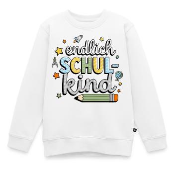 Endlich Schulkind Einschulung Jungen Rakete Shirt - Kinder Premium Organic Sweatshirt - Weiß - Vorne - AI Model Kid Male (0cm)
