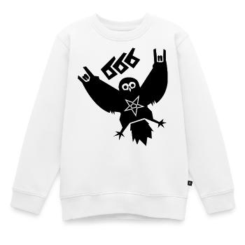 Owl Black Metal - Sweat Premium enfant bio - blanc - Devant - AI Model Kid Male (0cm)