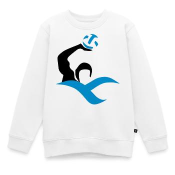 wasserball - Kinder Premium Organic Sweatshirt - Weiß - Vorne - AI Model Kid Male (0cm)