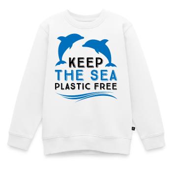 Pollution marine - Sweat Premium enfant bio - blanc - Devant - AI Model Kid Male (0cm)