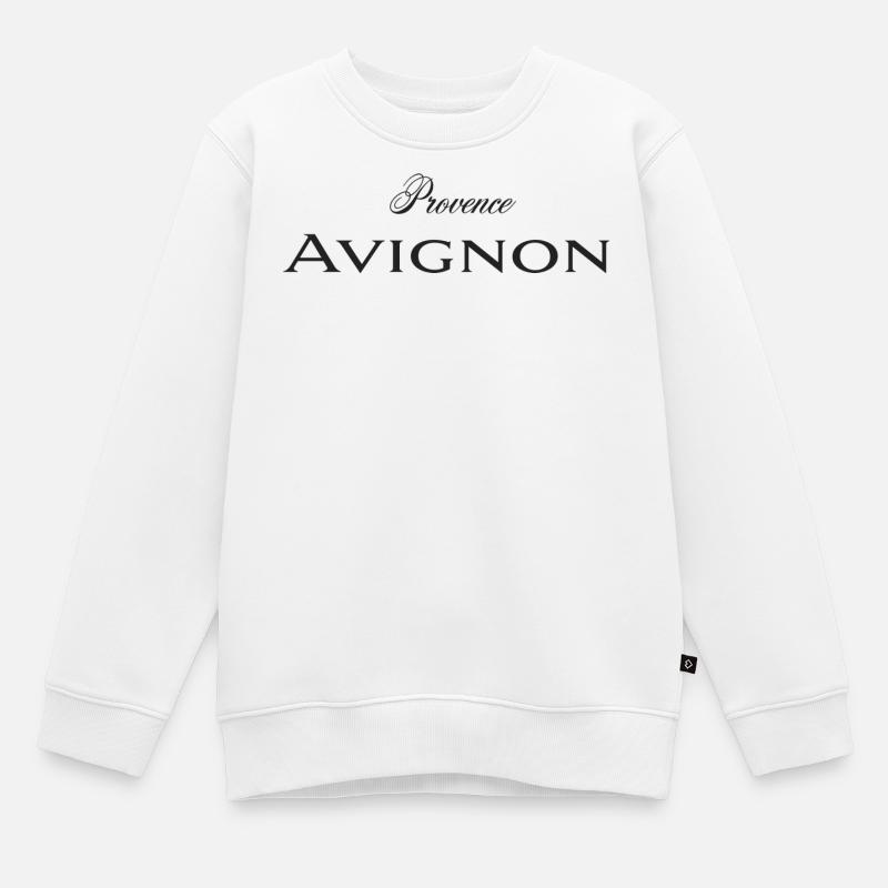 Avignon - Sweat Premium enfant bio - blanc