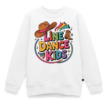 Danse en ligne Enfants Enfants Danse Motifs westerns - Sweat Premium enfant bio - blanc - Devant - AI Model Kid Male (0cm)