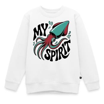 Oktopus Spirit - Kinder Premium Organic Sweatshirt - Weiß - Vorne - AI Model Kid Male (0cm)