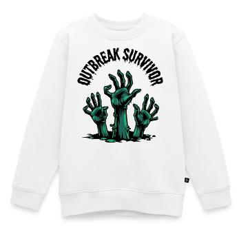 Outbreak Survivor Zombie Hände Horror Geschenk - Kinder Premium Organic Sweatshirt - Weiß - Vorne - AI Model Kid Male (0cm)