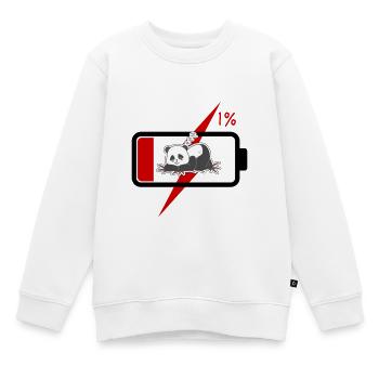 Panda Nickerchen unter Red Bolt - Kinder Premium Organic Sweatshirt - Weiß - Vorne - AI Model Kid Male (0cm)