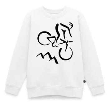 Biker - Kids Premium Organic Sweatshirt - white - Front - AI Model Kid Male (0cm)