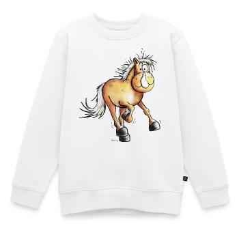Courir Haflinger - Sweat Premium enfant bio - blanc - Devant - AI Model Kid Male (0cm)