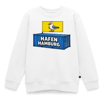 Hafen Hamburg Cartoon Container - Kinder Premium Organic Sweatshirt - Weiß - Vorne - AI Model Kid Male (0cm)