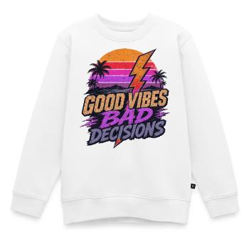 Ambiances rétro : Des décisions heureuses mais de mauvaises décisions - Sweat Premium enfant bio - blanc - Devant - AI Model Kid Male (0cm)