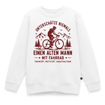 Alpenradfahrer Nie Unterschätzen - Kinder Premium Organic Sweatshirt - Weiß - Vorne - AI Model Kid Male (0cm)