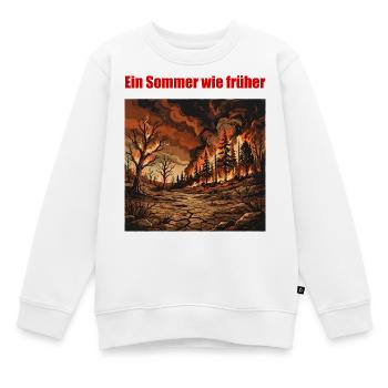 Ein Sommer wie früher – Klimawandel T-Shirt - Kinder Premium Organic Sweatshirt - Weiß - Vorne - AI Model Kid Male (0cm)