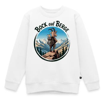 Bergsteiger Ziege auf dem Gipfel - Kinder Premium Organic Sweatshirt - Weiß - Vorne - AI Model Kid Male (0cm)