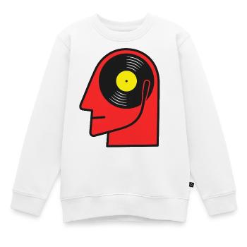 Affiche de tête d’album vinyle - Sweat Premium enfant bio - blanc - Devant - AI Model Kid Male (0cm)