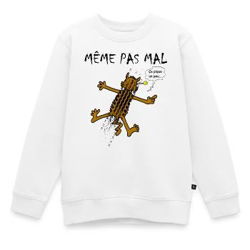 Les neuf vies du chat - Sweat Premium enfant bio - blanc - Devant - AI Model Kid Male (0cm)