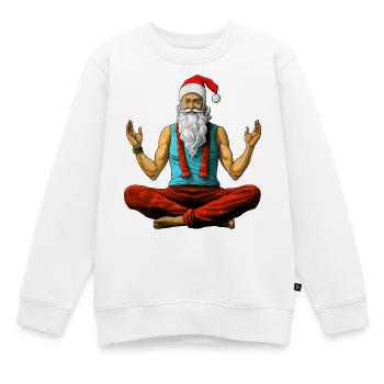 Méditation Yogi de Noël - Sweat Premium enfant bio - blanc - Devant - AI Model Kid Male (0cm)