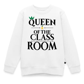 école - Sweat Premium enfant bio - blanc - Devant - AI Model Kid Male (0cm)
