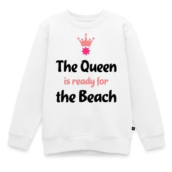 strand - Kinder Premium Organic Sweatshirt - Weiß - Vorne - AI Model Kid Male (0cm)