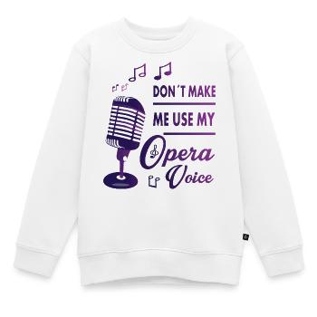 Meine Oper Stimme - Kinder Premium Organic Sweatshirt - Weiß - Vorne - AI Model Kid Male (0cm)