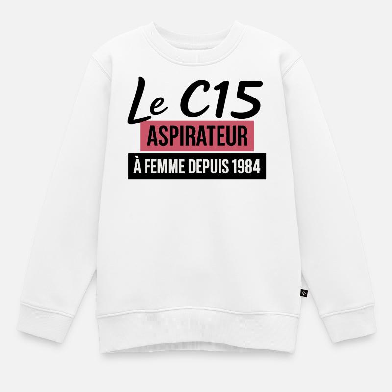 C15 - Kids Premium Organic Sweatshirt - white
