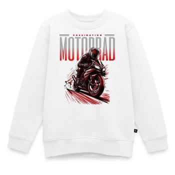 Faszination Motorrad – Racing Power Design - Kinder Premium Organic Sweatshirt - Weiß - Vorne - AI Model Kid Male (0cm)