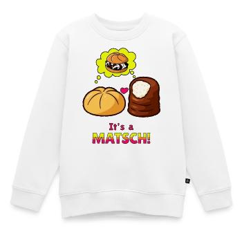 Matschbrötchen in love - it' s a Matsch.  - Kinder Premium Organic Sweatshirt - Weiß - Vorne - AI Model Kid Male (0cm)