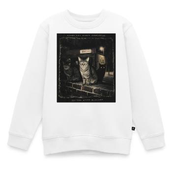 Meeting After Midnight Katzen Shirt LO-FI - Kinder Premium Organic Sweatshirt - Weiß - Vorne - AI Model Kid Male (0cm)