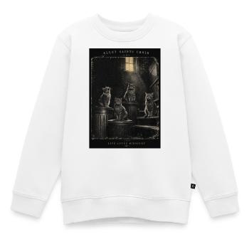 Tendance Low-Fi Vintage Chats du Chœur des Alley Saints - Sweat Premium enfant bio - blanc - Devant - AI Model Kid Male (0cm)
