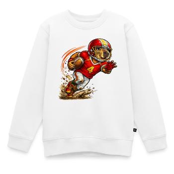 Süßes Capybara spielt American Football - Kinder Premium Organic Sweatshirt - Weiß - Vorne - AI Model Kid Male (0cm)