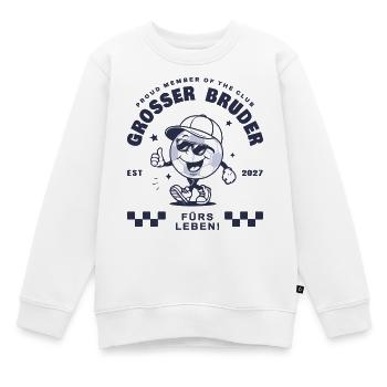 Großer Bruder 2027 - Kinder Premium Organic Sweatshirt - Weiß - Vorne - AI Model Kid Male (0cm)