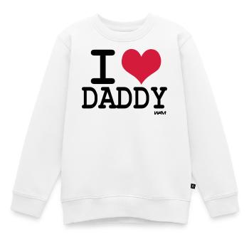 j'aime le papa par wam - Sweat Premium enfant bio - blanc - Devant - AI Model Kid Male (0cm)