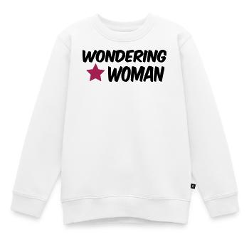 femme demande - Sweat Premium enfant bio - blanc - Devant - AI Model Kid Male (0cm)