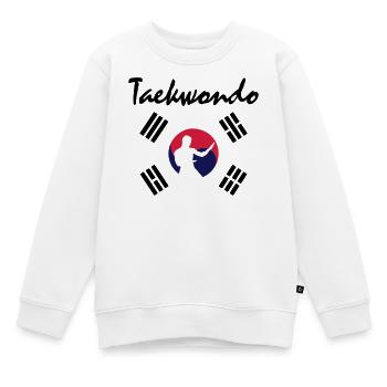 taekwondo_5 - Kinder Premium Organic Sweatshirt - Weiß - Vorne - AI Model Kid Male (0cm)