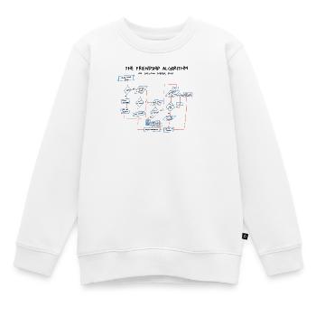 friendship algorithmus - Kinder Premium Organic Sweatshirt - Weiß - Vorne - AI Model Kid Male (0cm)