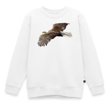 Adler - Kinder Premium Organic Sweatshirt - Weiß - Vorne - AI Model Kid Male (0cm)