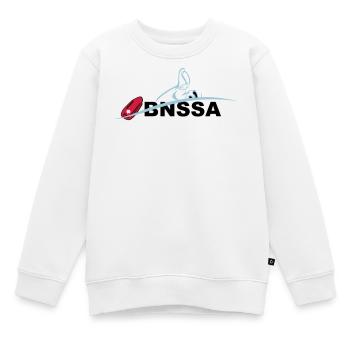 BNSSA sauvetage aquatique - Sweat Premium enfant bio - blanc - Devant - AI Model Kid Male (0cm)