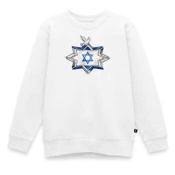 Shalom, Israel jüdisch Juden Frieden Geschenk - Kinder Premium Organic Sweatshirt - Weiß - Vorne - AI Model Kid Male (0cm)