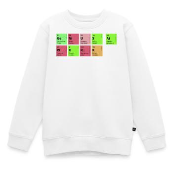 genius at work - Kinder Premium Organic Sweatshirt - Weiß - Vorne - AI Model Kid Male (0cm)