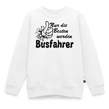 Busfahrer Bus Omnibus Busfahrer nur die Besten(25) - Kinder Premium Organic Sweatshirt - Weiß - Vorne - AI Model Kid Male (0cm)