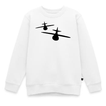 Zwei Flugzeuge - Kinder Premium Organic Sweatshirt - Weiß - Vorne - AI Model Kid Male (0cm)