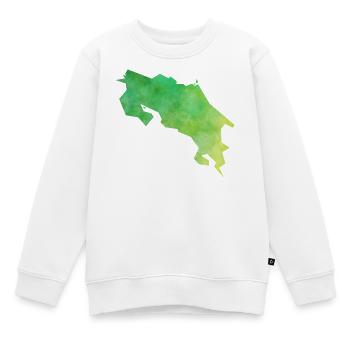 costa Rica - Kinder Premium Organic Sweatshirt - Weiß - Vorne - AI Model Kid Male (0cm)