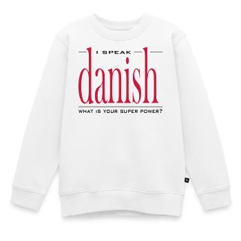 Super Power Danish - Kinder Premium Organic Sweatshirt - Weiß - Vorne - AI Model Kid Male (0cm)