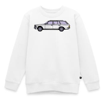MB W123 T Model Kombi ...(25) - Kinder Premium Organic Sweatshirt - Weiß - Vorne - AI Model Kid Male (0cm)