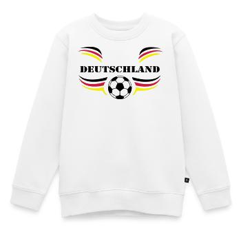 Deutschland Fußball Kult Shirt (25) - Kinder Premium Organic Sweatshirt - Weiß - Vorne - AI Model Kid Male (0cm)
