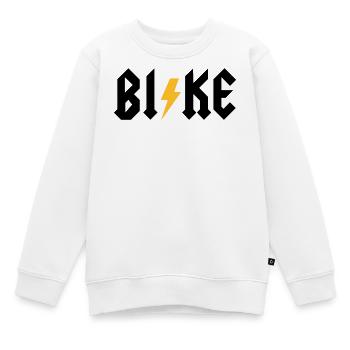 BI!KE - Kinder Premium Organic Sweatshirt - Weiß - Vorne - AI Model Kid Male (0cm)
