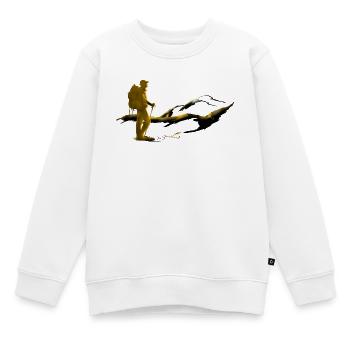 Wanderung - Kinder Premium Organic Sweatshirt - Weiß - Vorne - AI Model Kid Male (0cm)